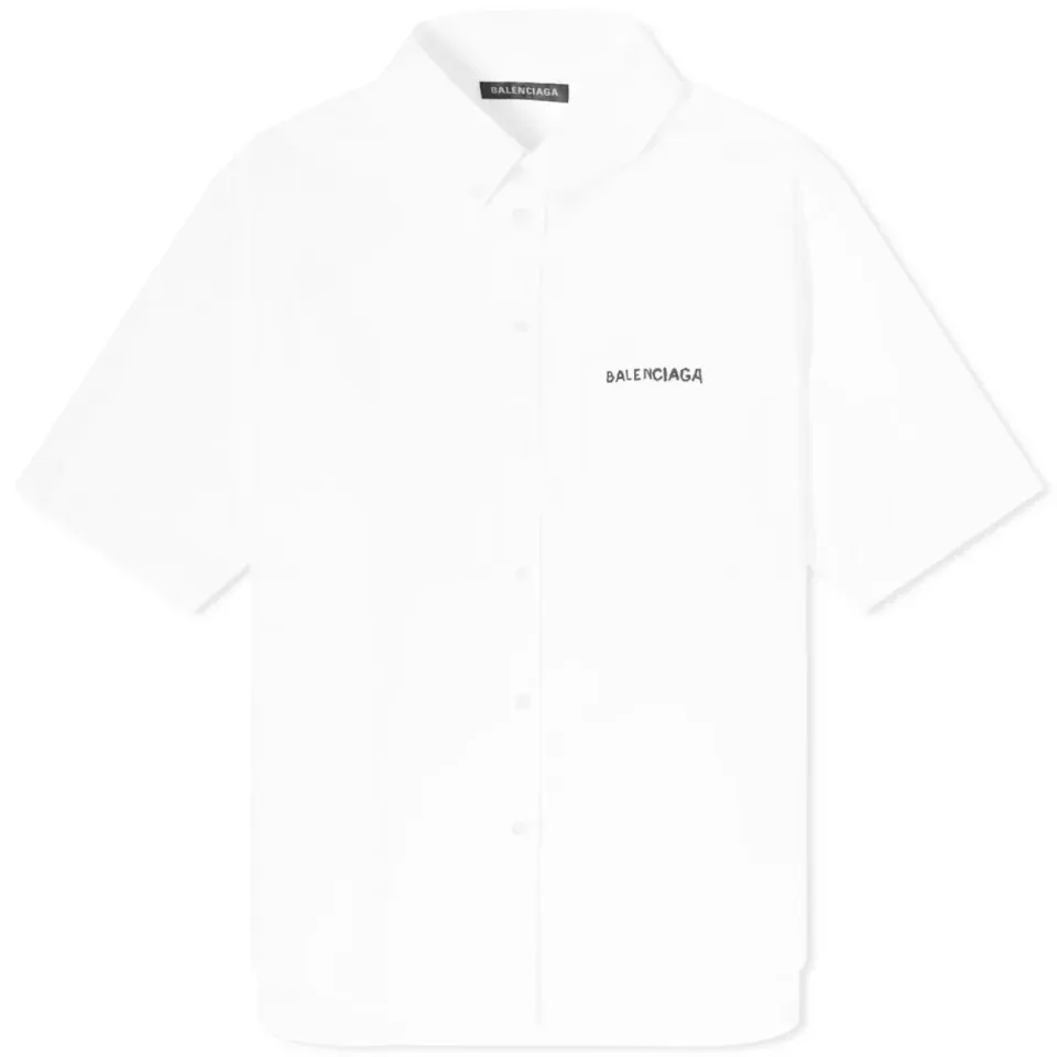 Small Logo Poplin Short Sleeve Shirt