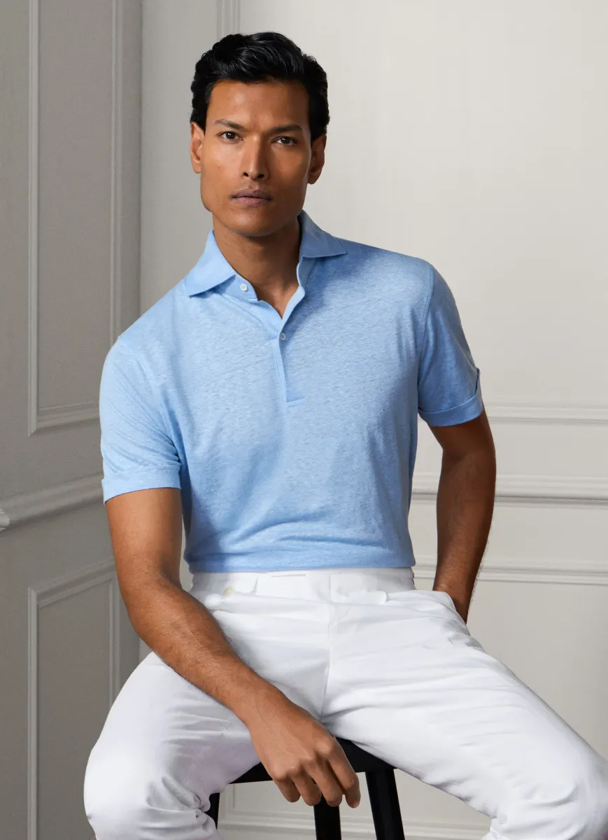 Classic Fit Pure Linen Short Sleeve Polo