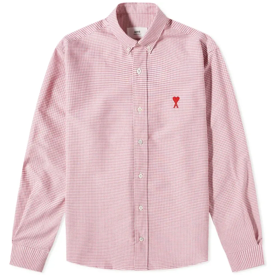 AMI Small A Heart Button Down Shirt