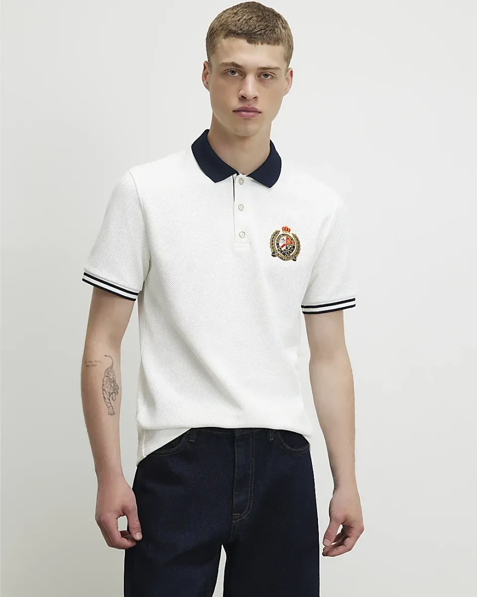 Slim Fit Tipped Crest Polo Shirt