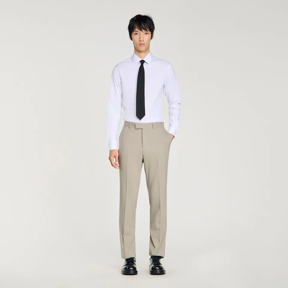 Wool suit trousers