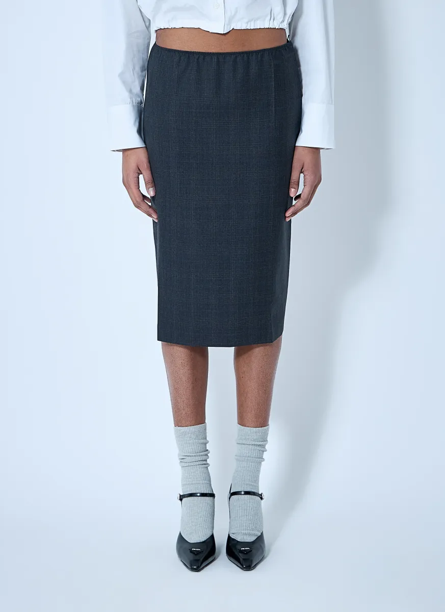 Wool Midi Skirt