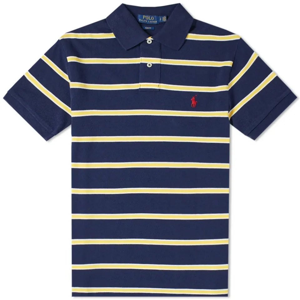 Slim Fit Stripe Polo