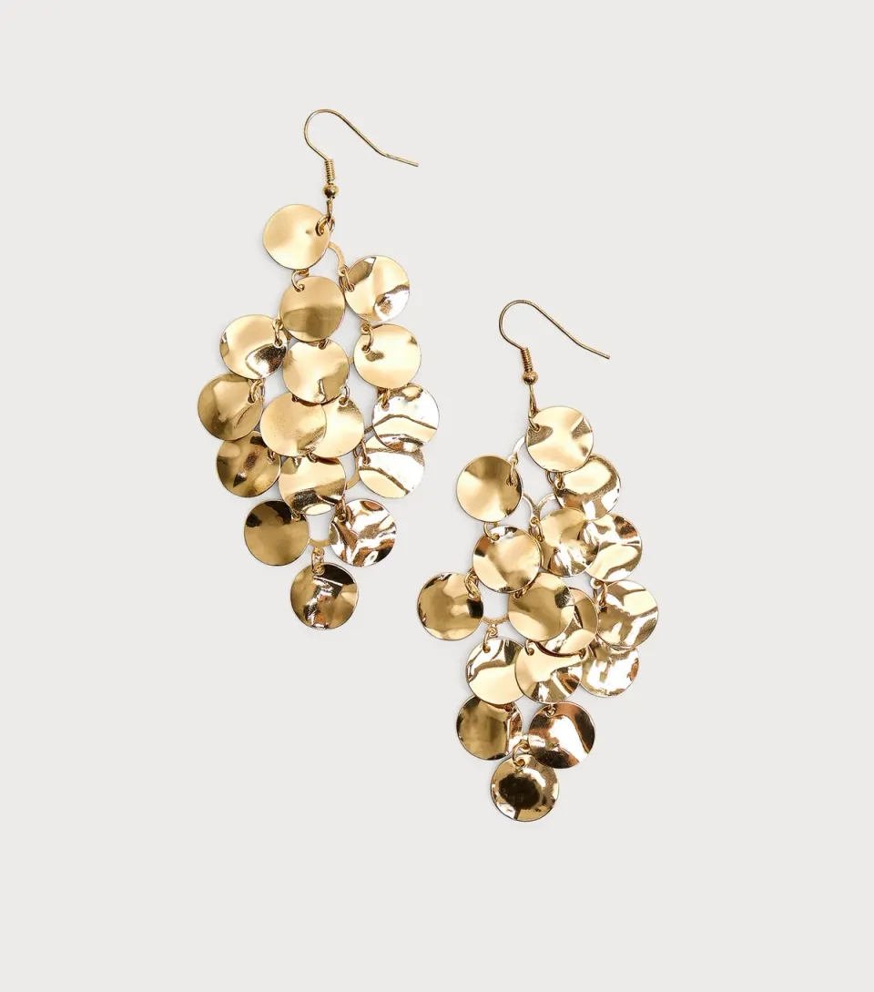 Gold Plated Chandelier Drop Earrings
