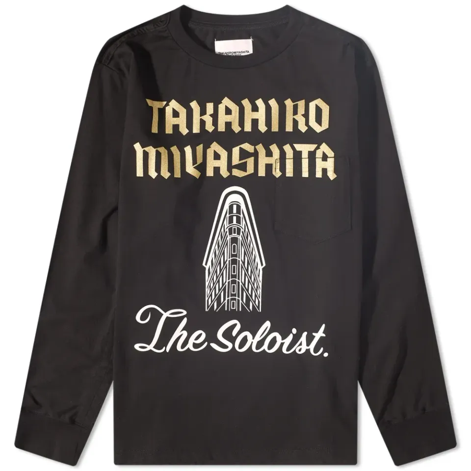 TAKAHIROMIYASHITA TheSoloist. Logo Long Sleeve Pocket T-Shirt