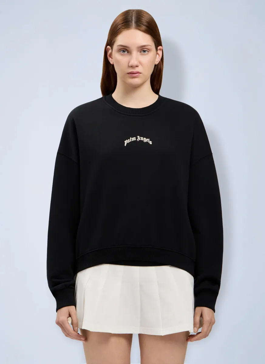 Curved Logo Crop Sweatshirt