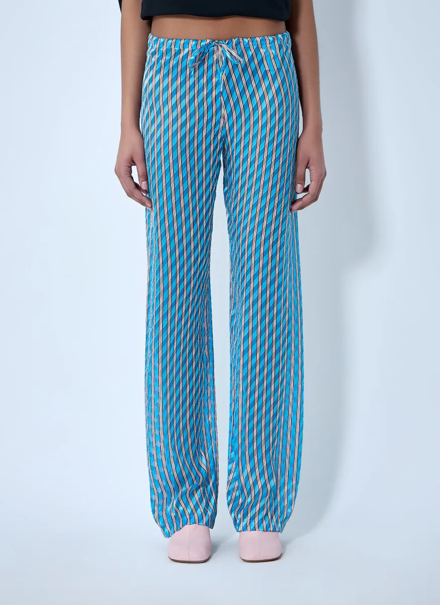 Drawstring Wide-Leg Trousers