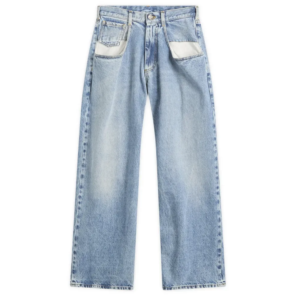 5 Pockets Contrast Boyfriend Jeans