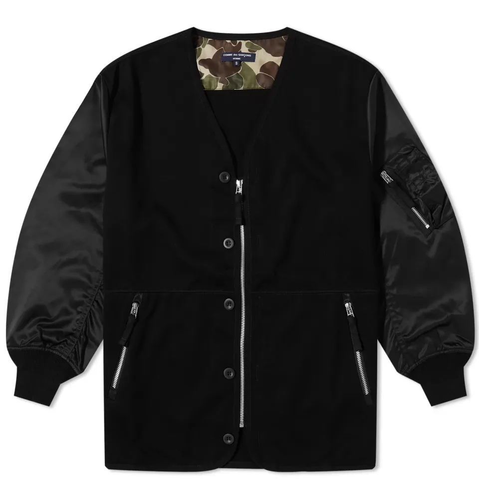 Comme Des Garçons Homme Bomber Sleeve Liner Zip Jacket