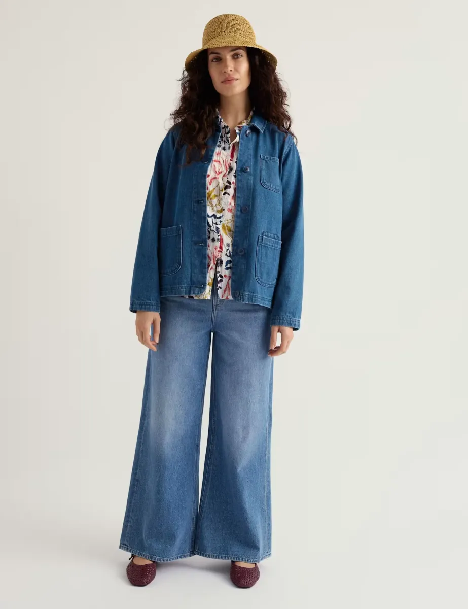 Denim Collared Jacket Denim