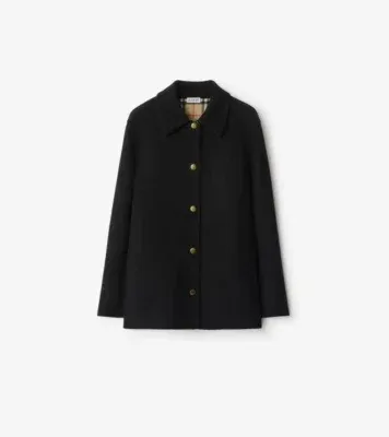 Wool Lancashire Jacket in Black/sand beige