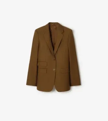 Wool Mohair Tailored Jacket in Hazelnut brown
