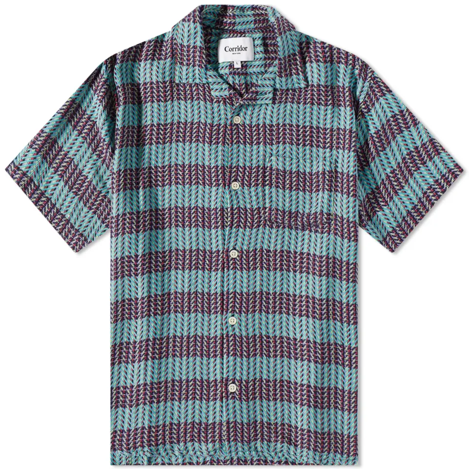 Acid Plaid Stripe Vacation Shirt