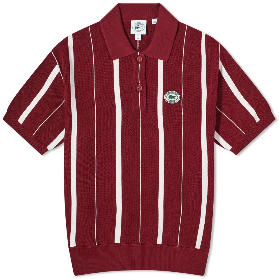 x Lacoste Striped Knitted Polo