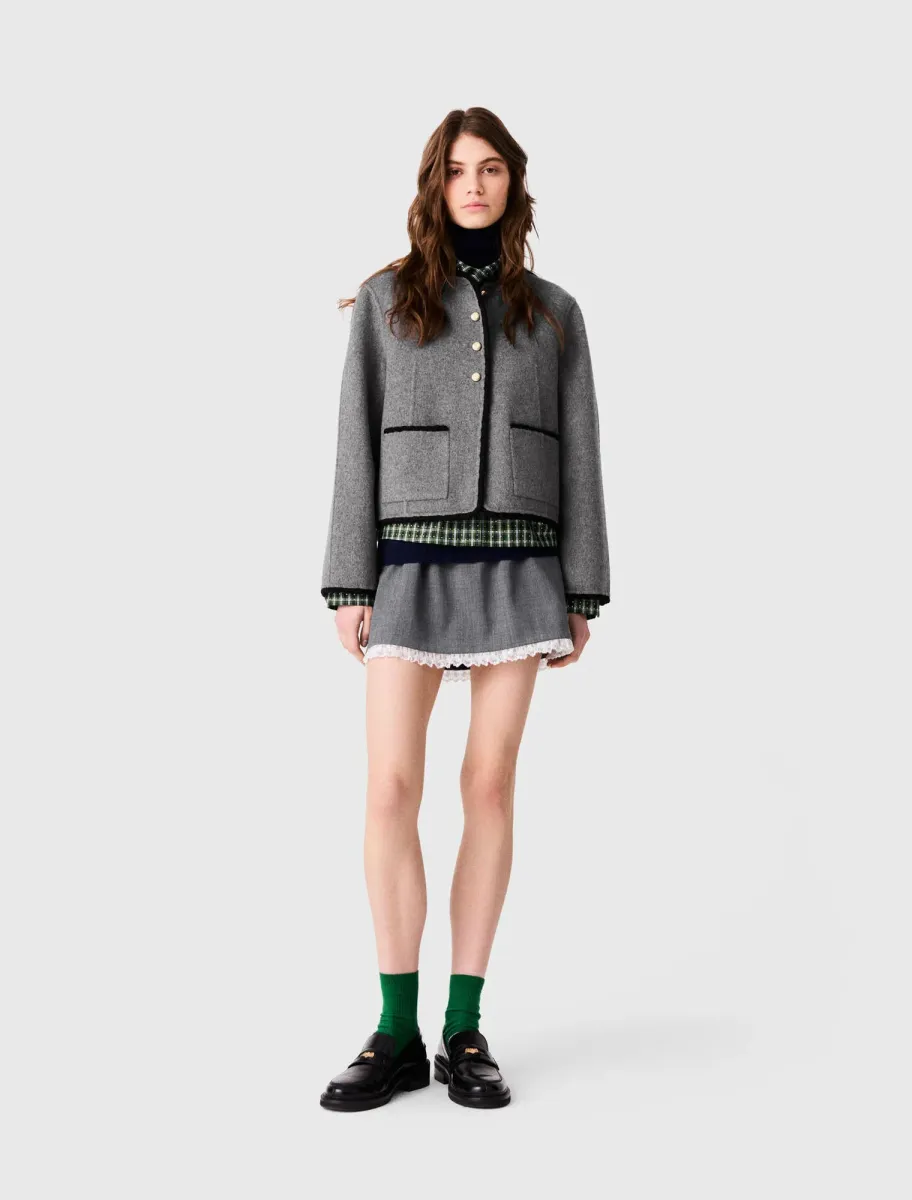 Short double-faced coat