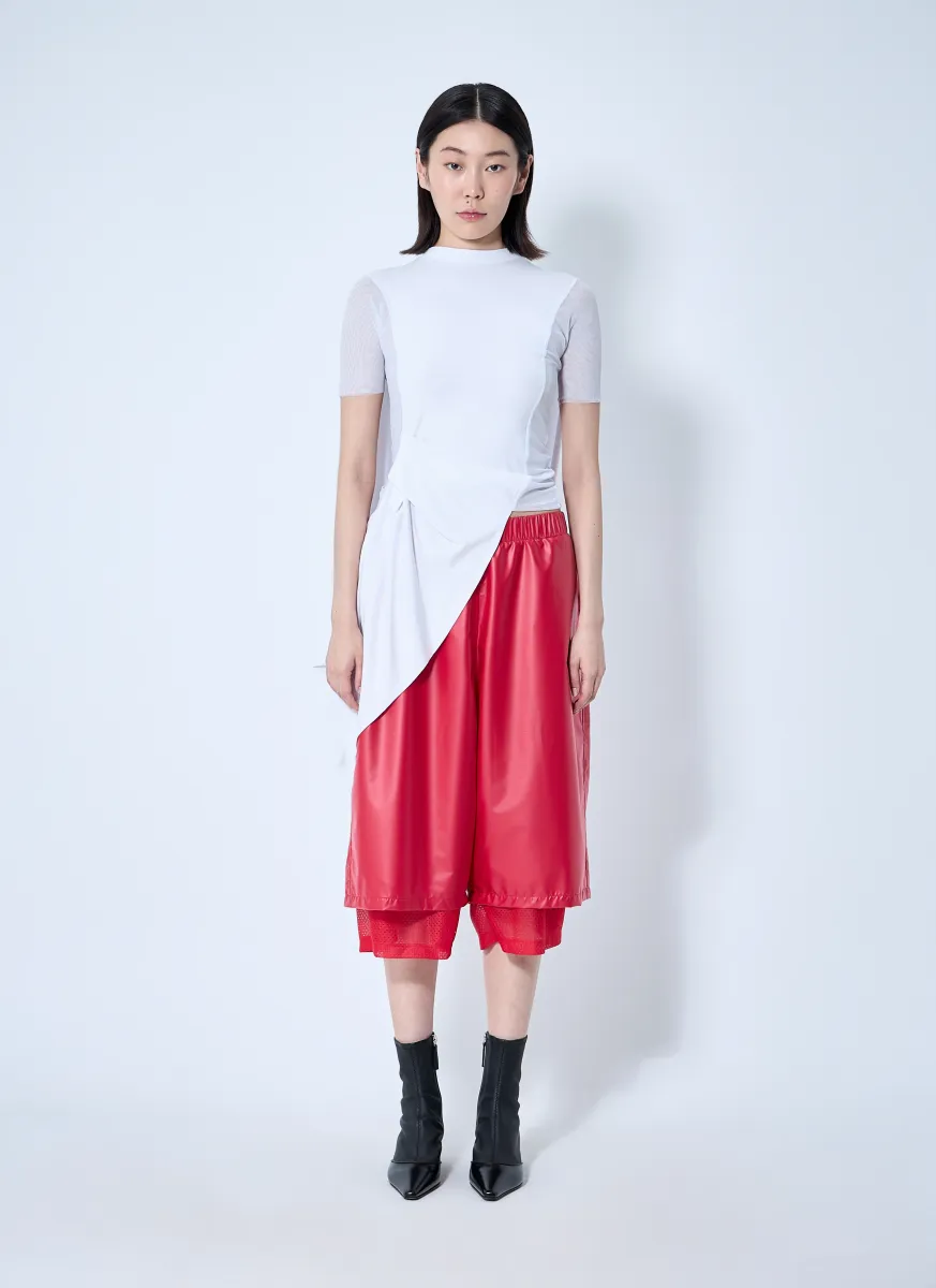 Draped Mesh Top