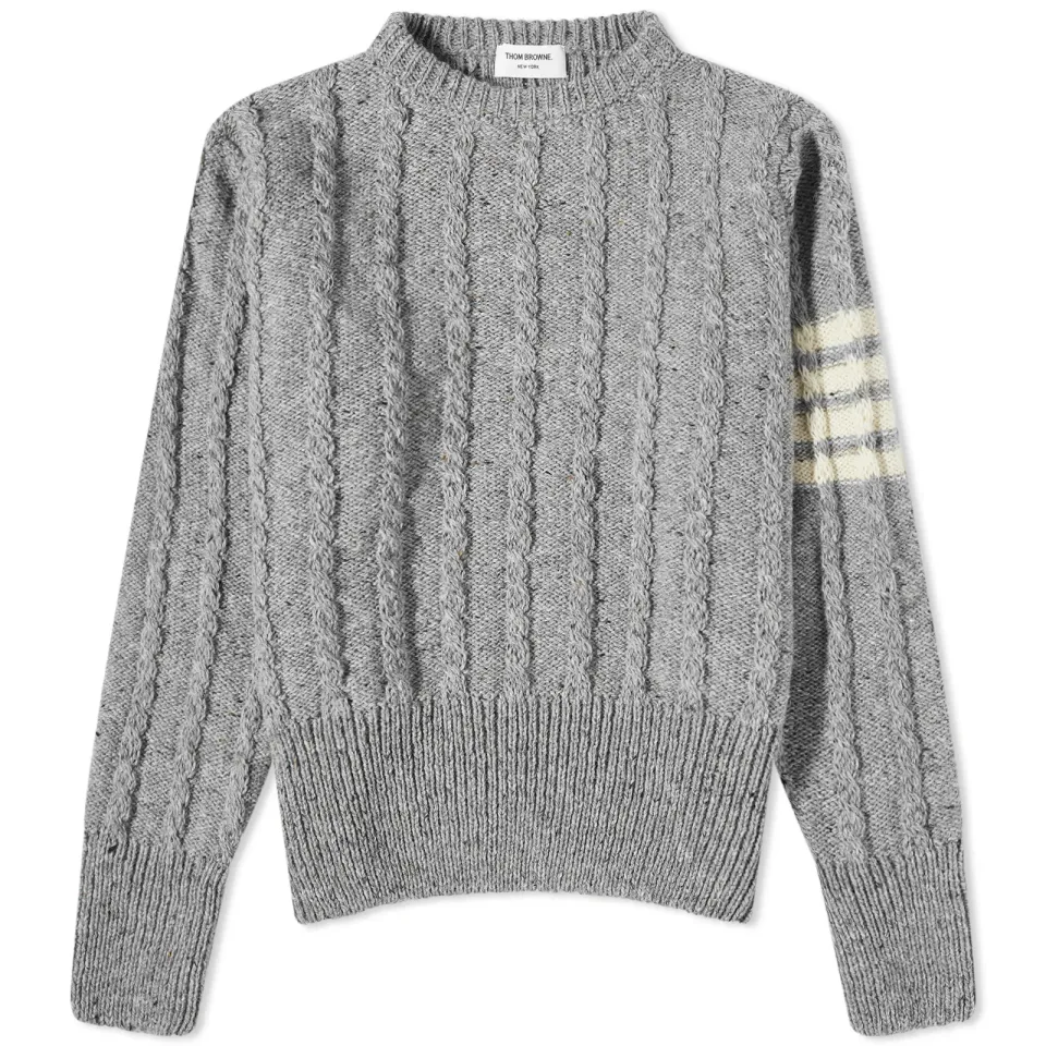 4 Bar Donegal Cable Crew Knit