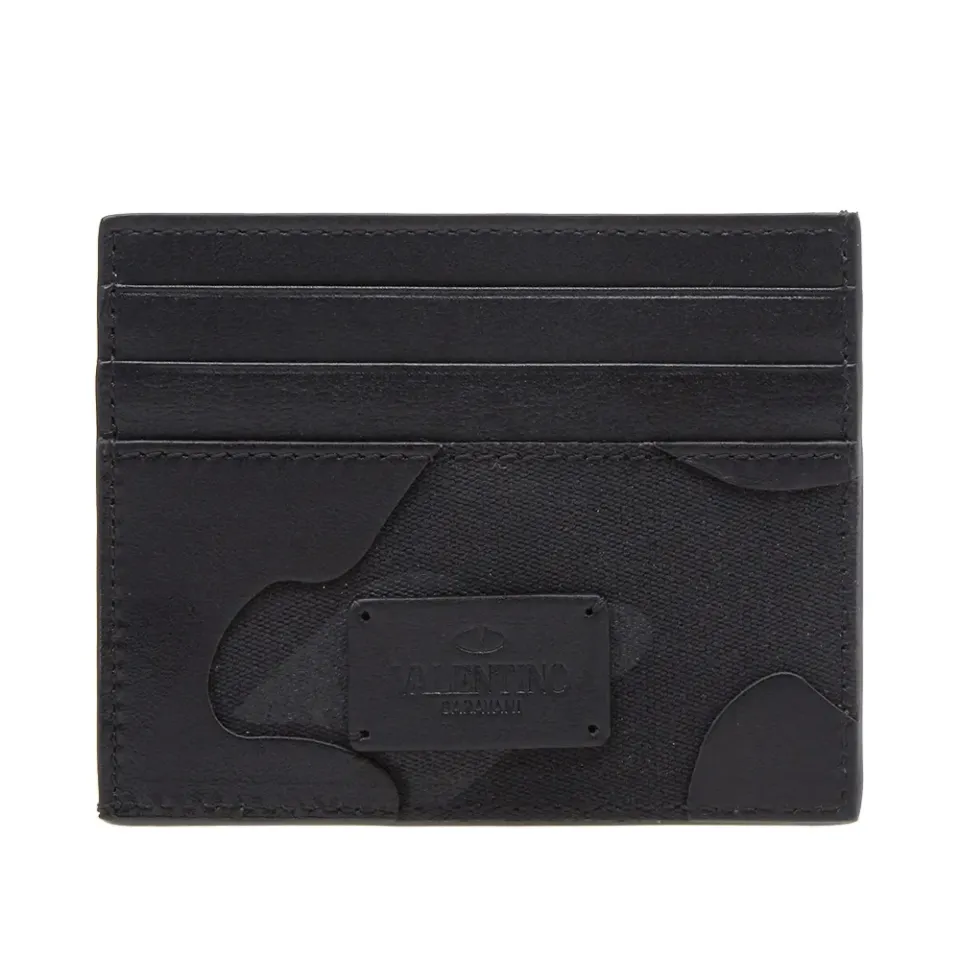 Bonded Camouflage Noir Card Holder