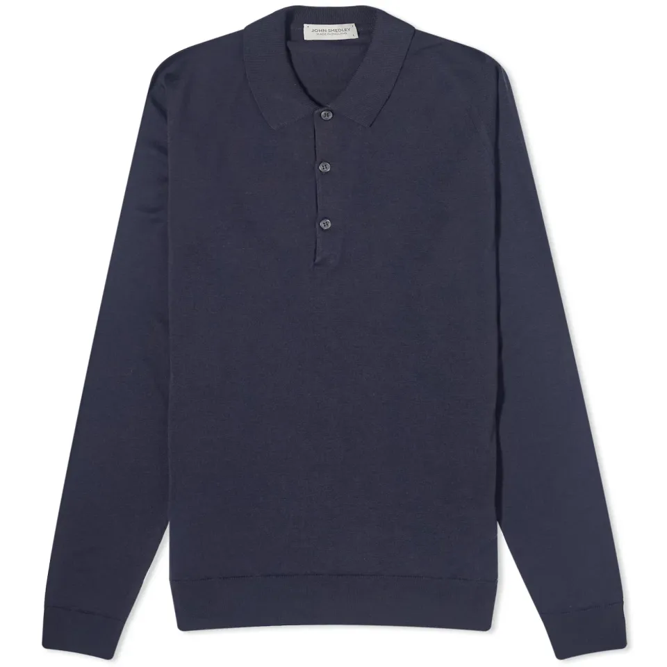 Belper Long Sleeve Knitted Polo