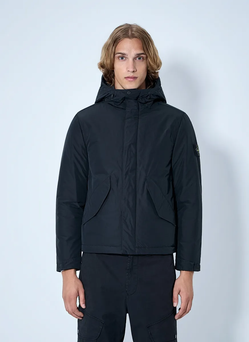 Hooded Jacket with Patch Detail