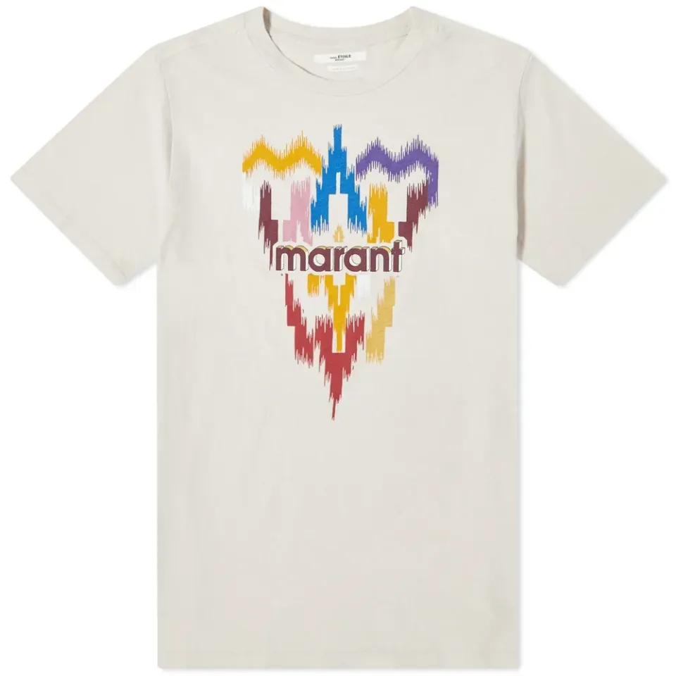 Isabel Marant Etoile Zewel Ikat Logo Print T-Shirt