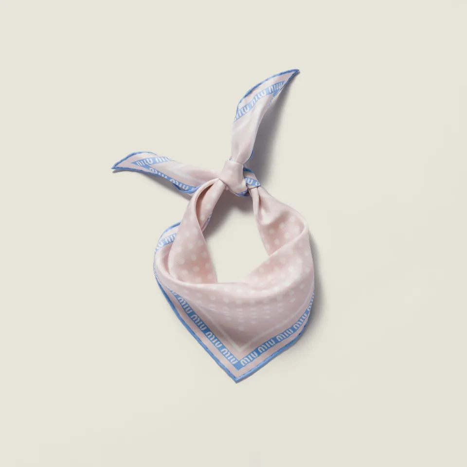 Printed twill scarf