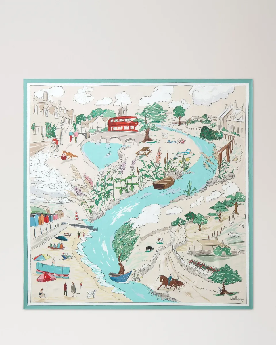 Large Square Scarf - Town & Country