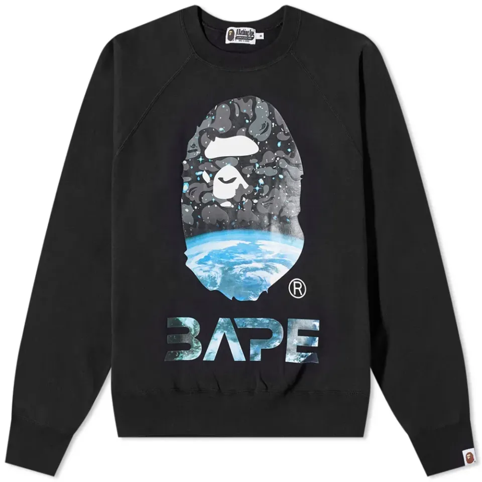 Space Camo Ape Head Loose Fit Crew Knit