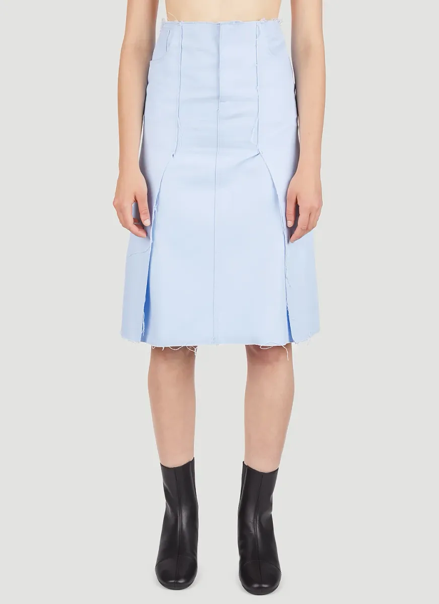 Panel Denim Skirt