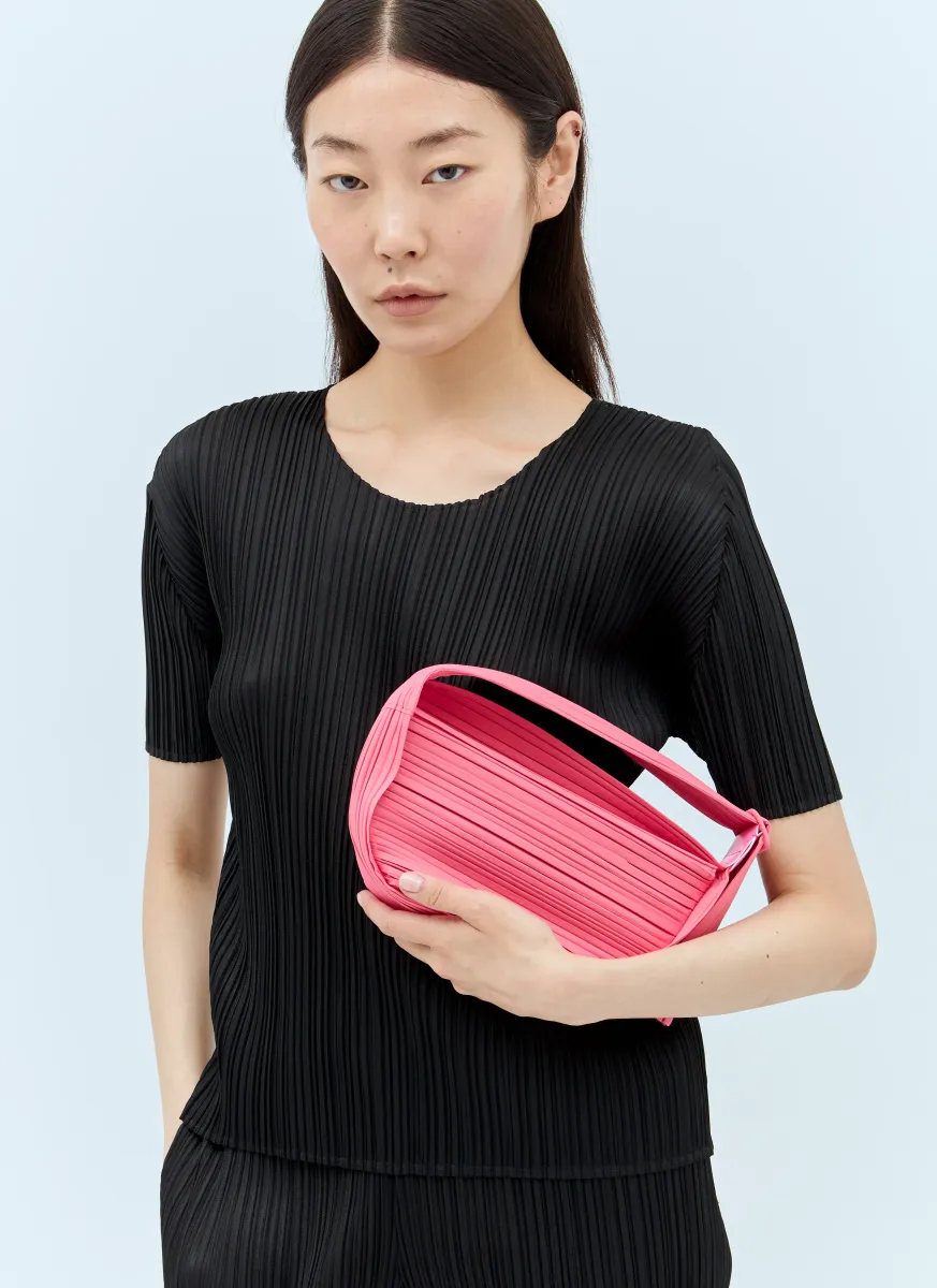 Pleats Half-Moon Handbag