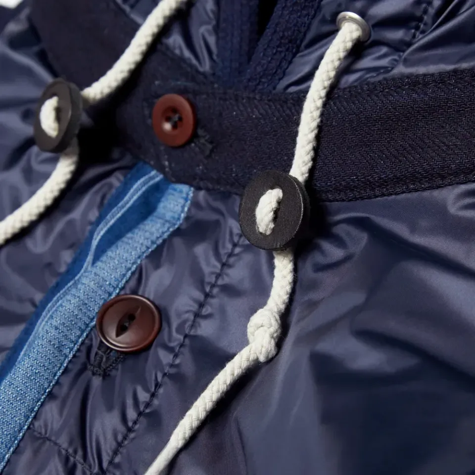 x Duvetica Hooded Patchwork Down Jacket