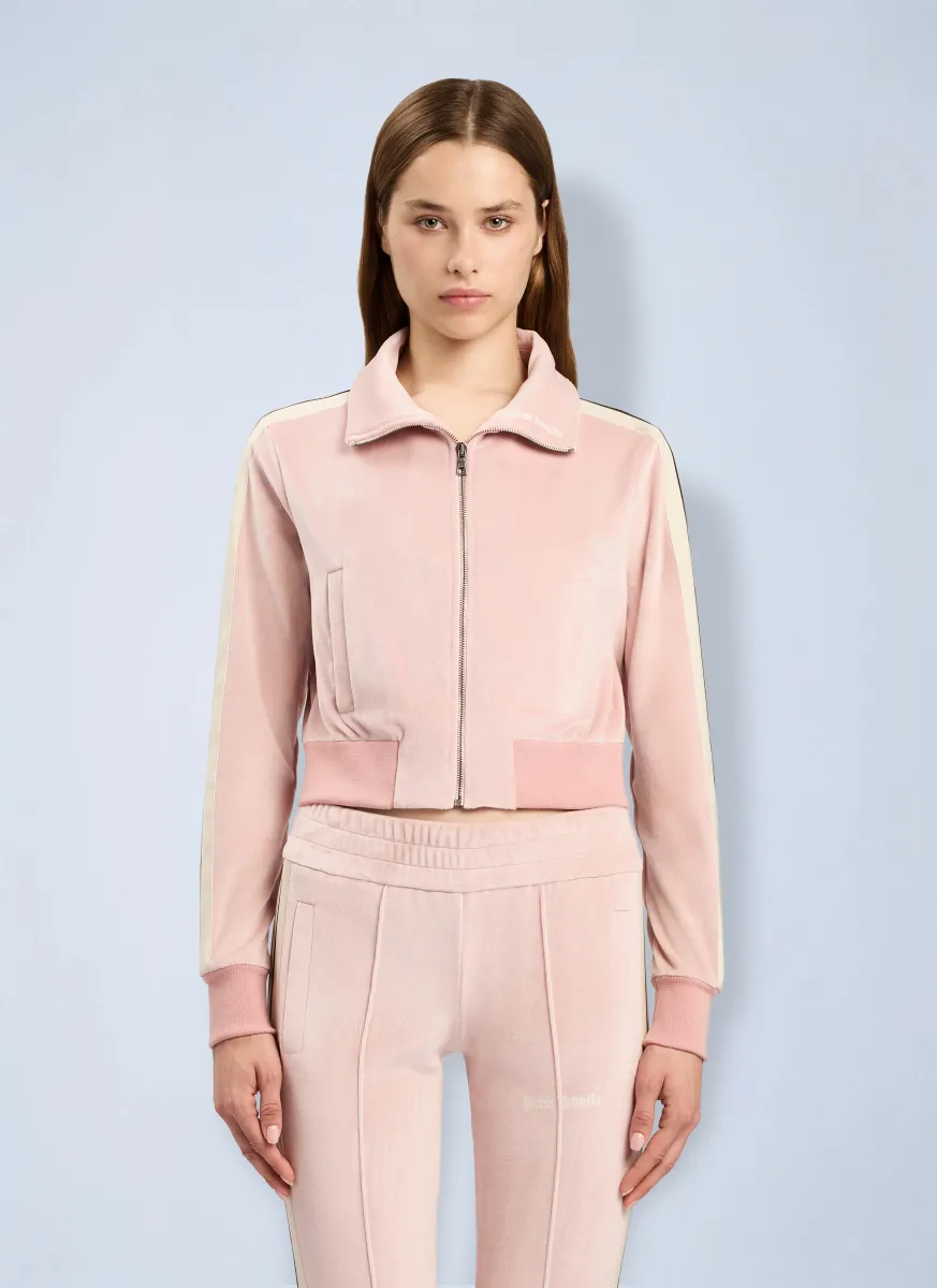 Logo Chenille Crop Track Jacket