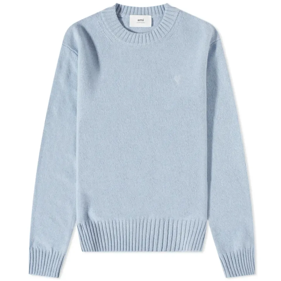 AMI Tonal Small A Heart Crew Knit