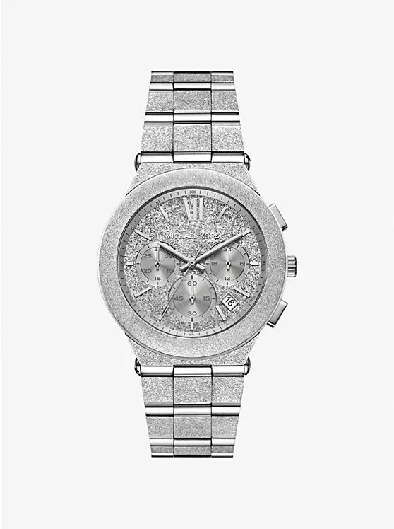 Oversized Billie Frosted Silver-Tone Watch