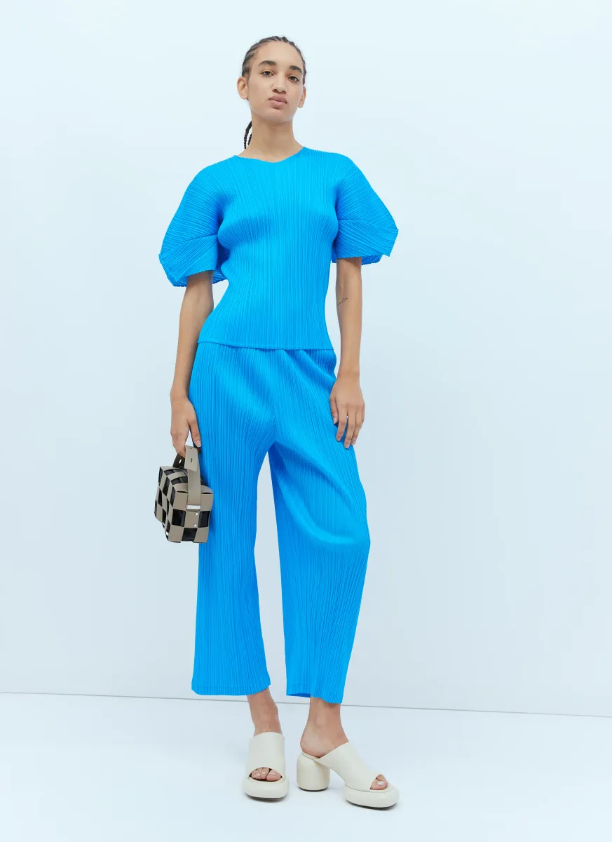 Cropped Pleated Pants