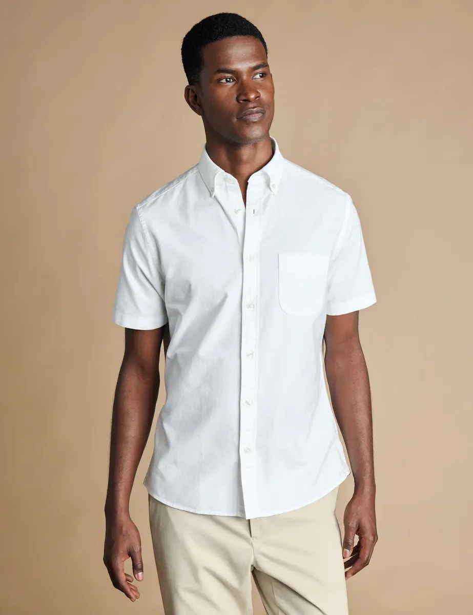 Slim Fit Pure Cotton Oxford Shirt White