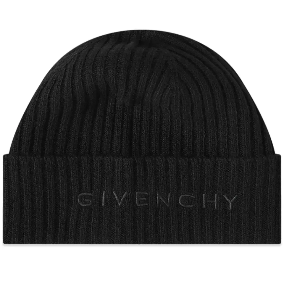 Ribbed Logo Beanie