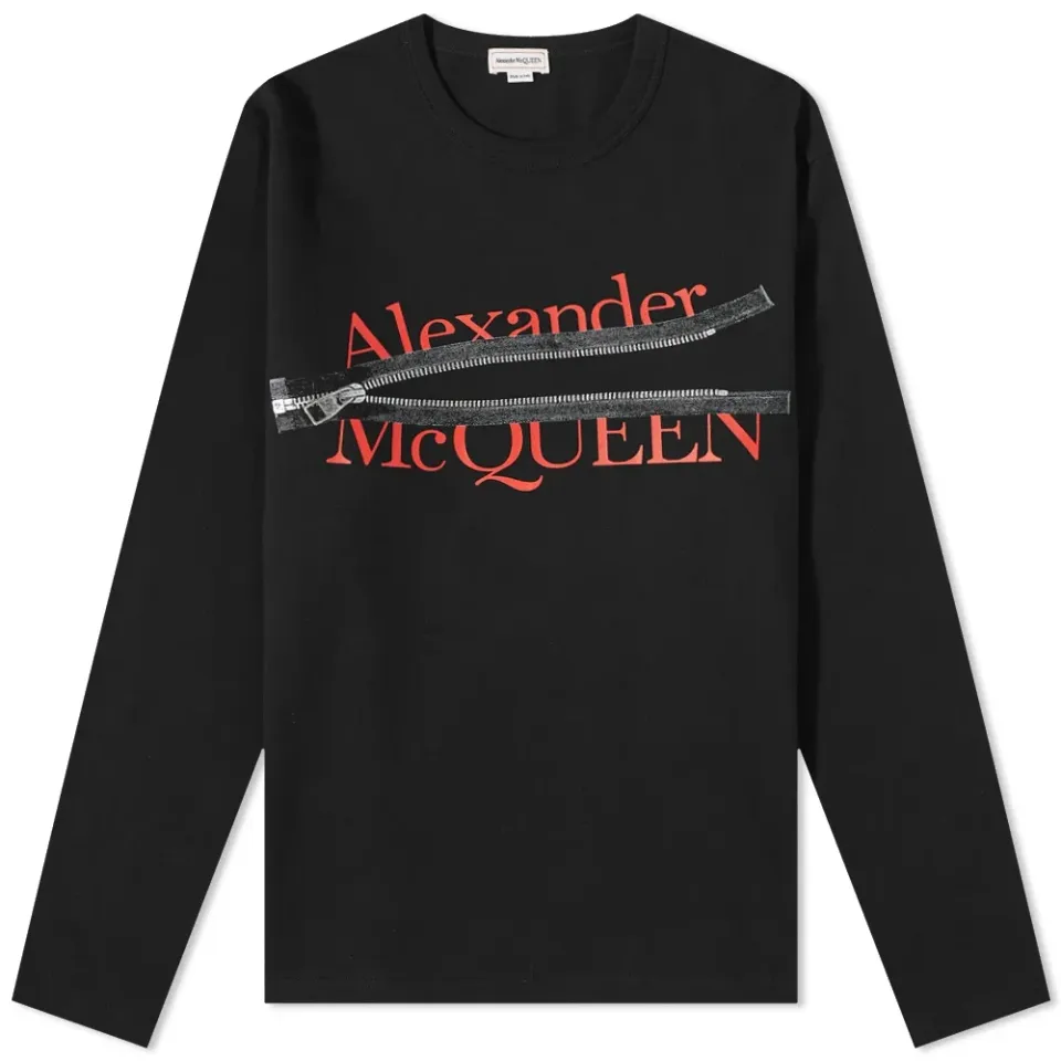 Long Sleeve Zip Logo T-Shirt