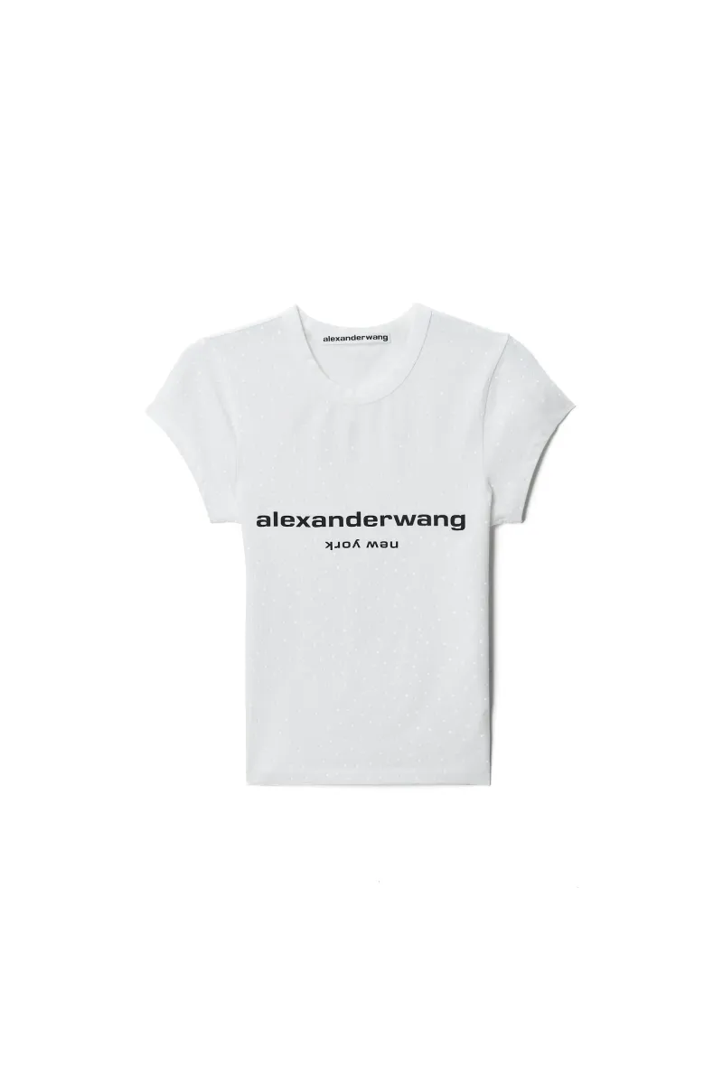 Crystal Hotfix Logo Cotton Baby Tee