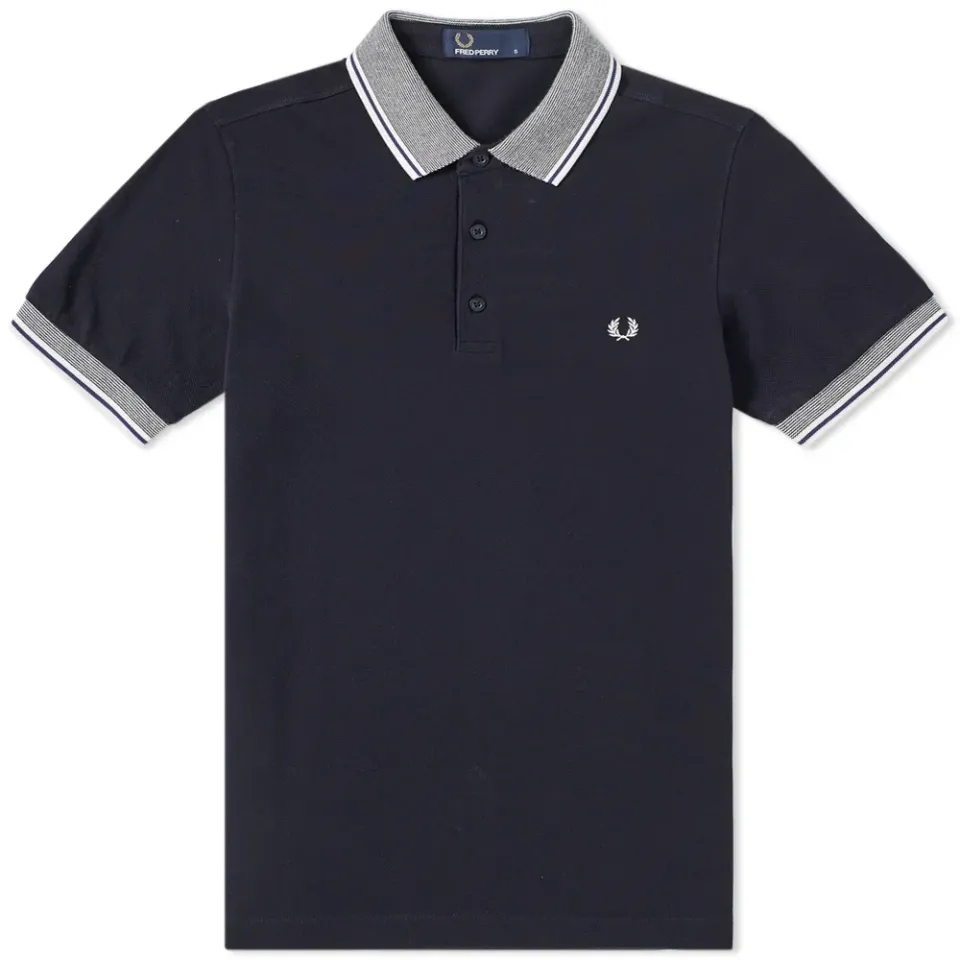 Fred Perry Stripe Tipped Collar Pique Polo