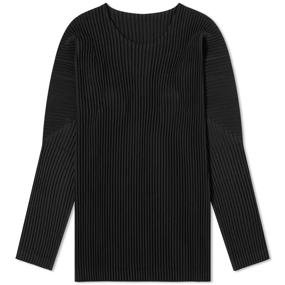Pleated Long Sleeve T-Shirt