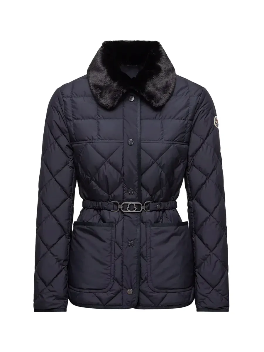 Women Cygne Diamond-Quilted Short Down Jacket Navy