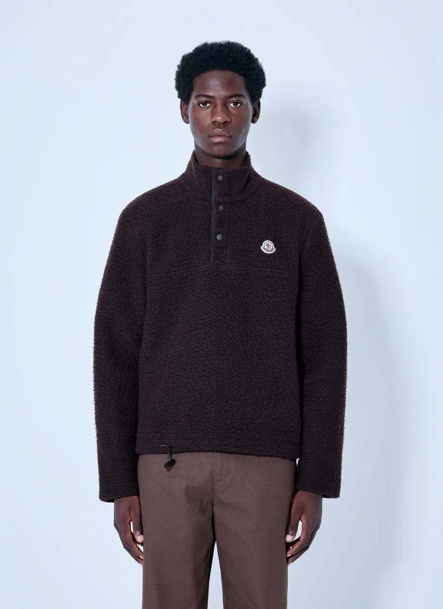 Fleece Pullover with Snap Fastening