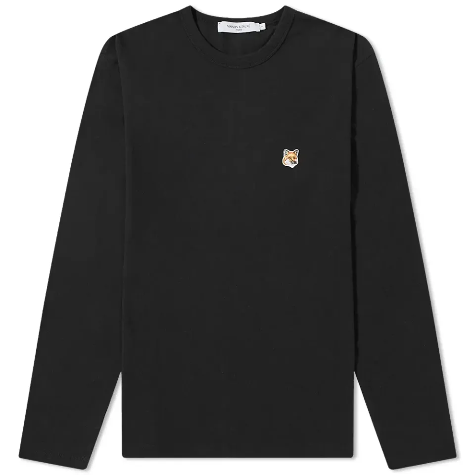 Maison Kitsuné Long Sleeve Fox Head Patch Regular T-Shirt
