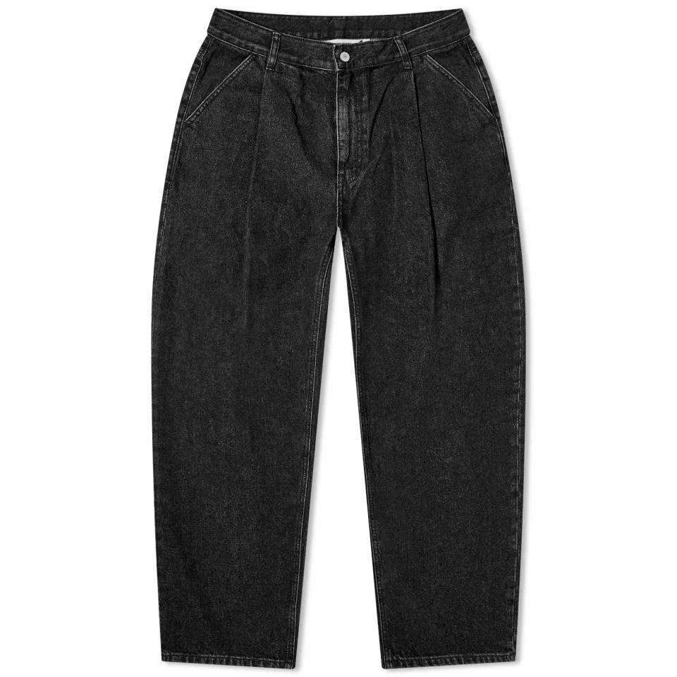 Wide One Tuck Denim Pants