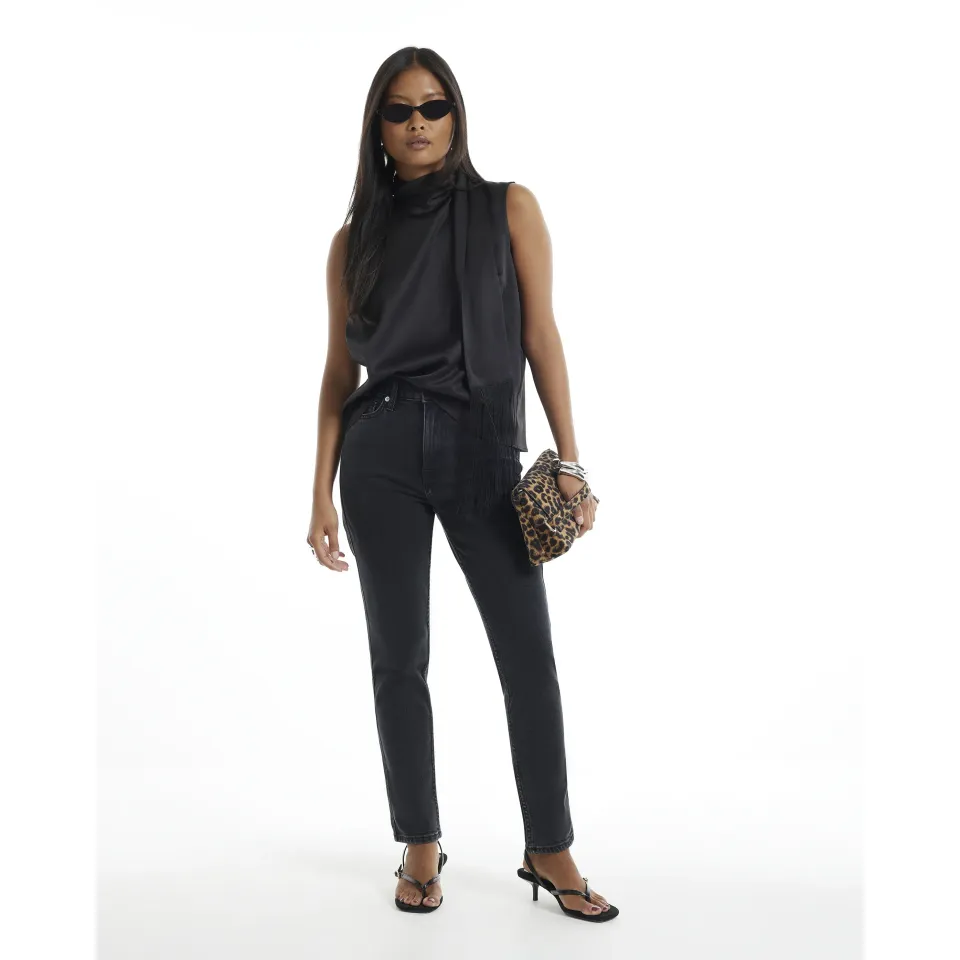 Petite High Waisted Cigarette Jeans
