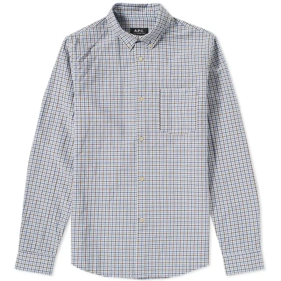 A.P.C. Button Down Mick Check Shirt