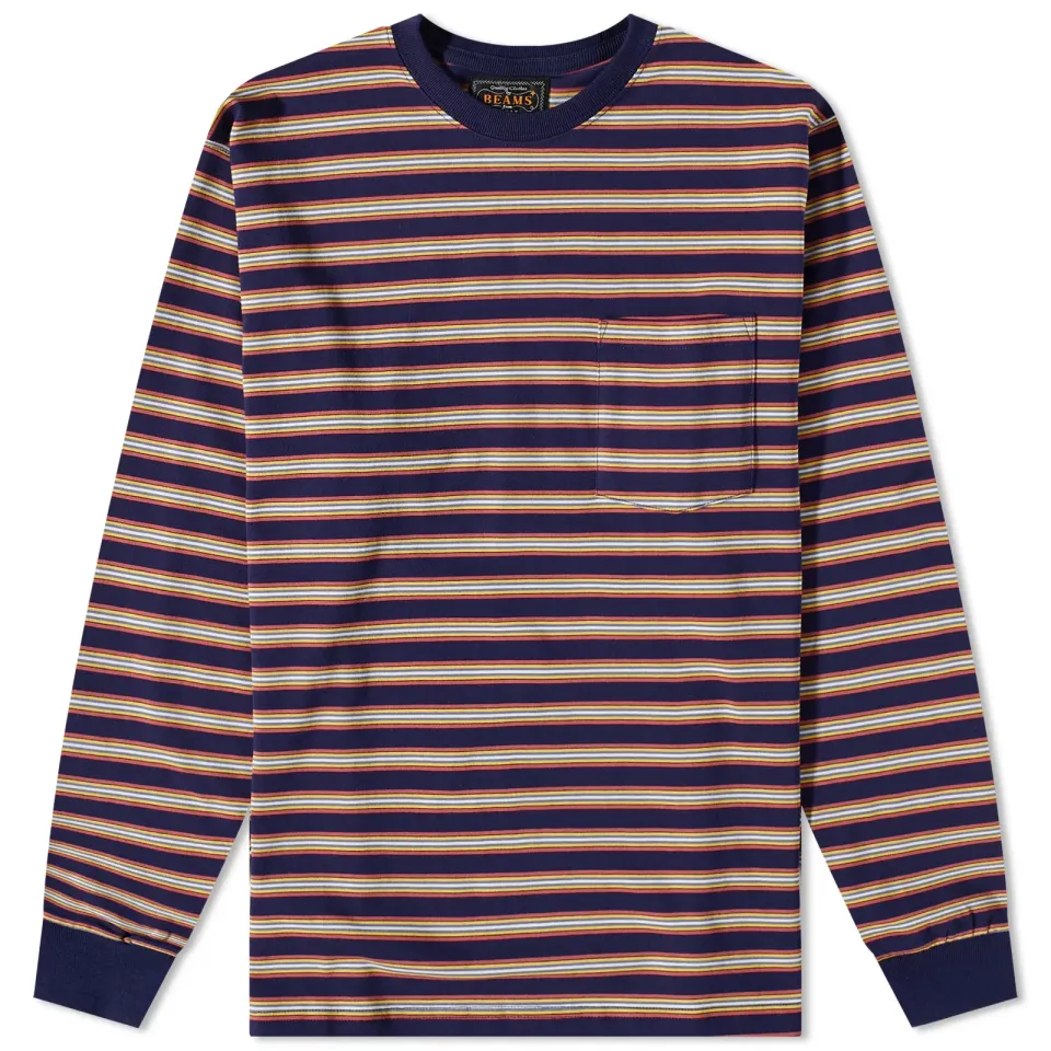 Multi Stripe Pocket T-Shirt
