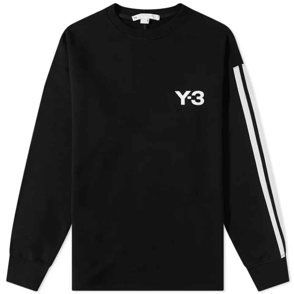 Contrast 3 Stripe Crew Sweat