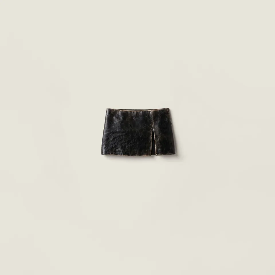 Leather miniskirt